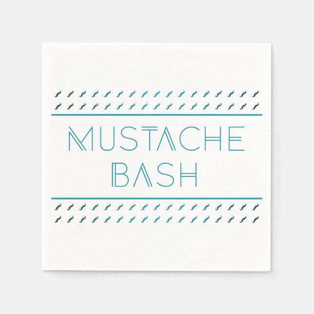 Moustache Bash Metro Napkin (Front)