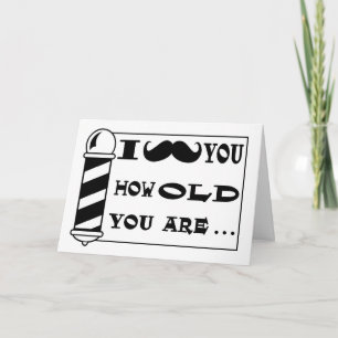 Moustache Birthday Greeting Card