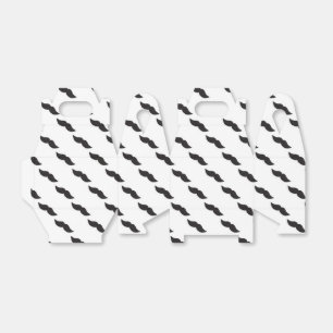 Moustache Black & White Modern Party Favour Boxes