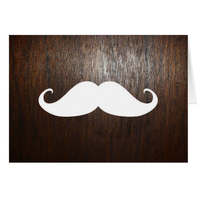 Moustache blanche drôle sur l'arrière - plan en (Devant horizontal)