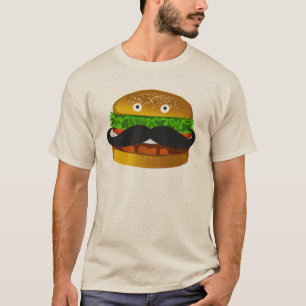 Moustache Burger Man T-shirt
