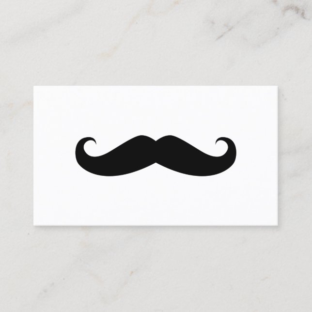moustache business card (Front)