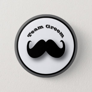 Moustache Button - Team Groom
