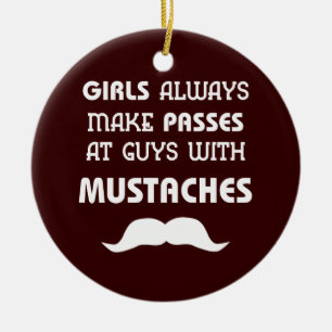 Moustache Ceramic Ornament