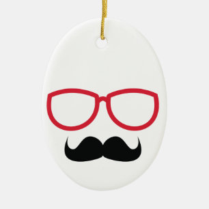 Moustache Ceramic Ornament