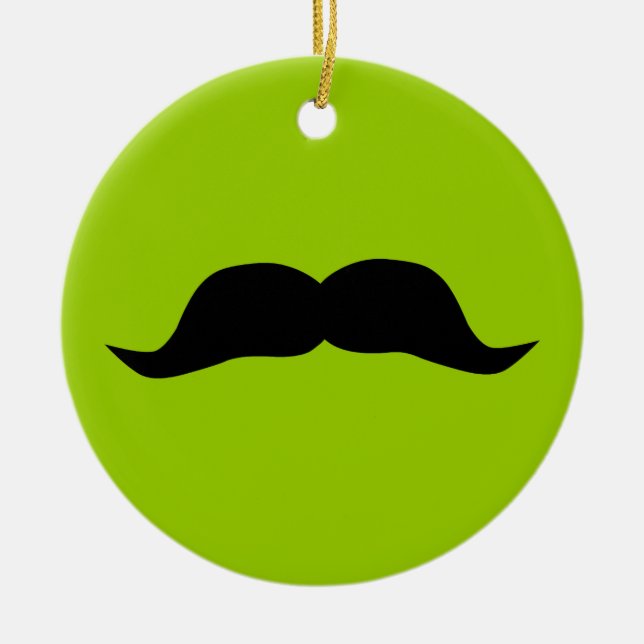Moustache Ceramic Ornament (Front)