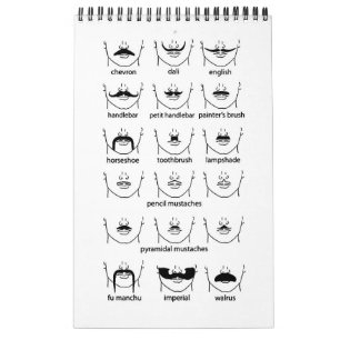Moustache Chart Calendar