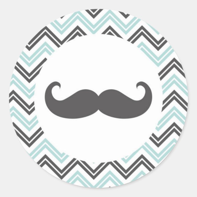 Moustache Chevron Sticker (Front)
