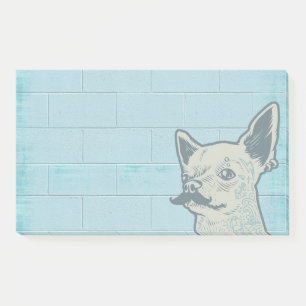 Moustache Chihuahua Graffiti Wall Post-it Notes