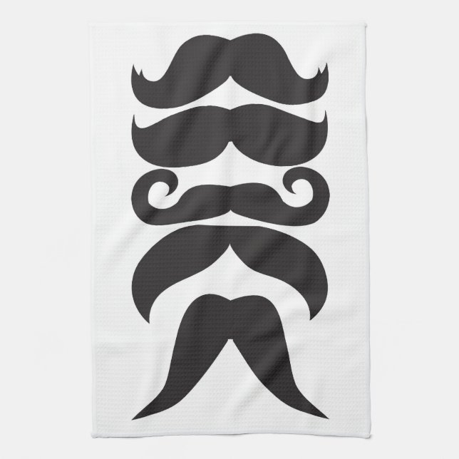 Moustache Choices Kitchen Towel (Vertical)