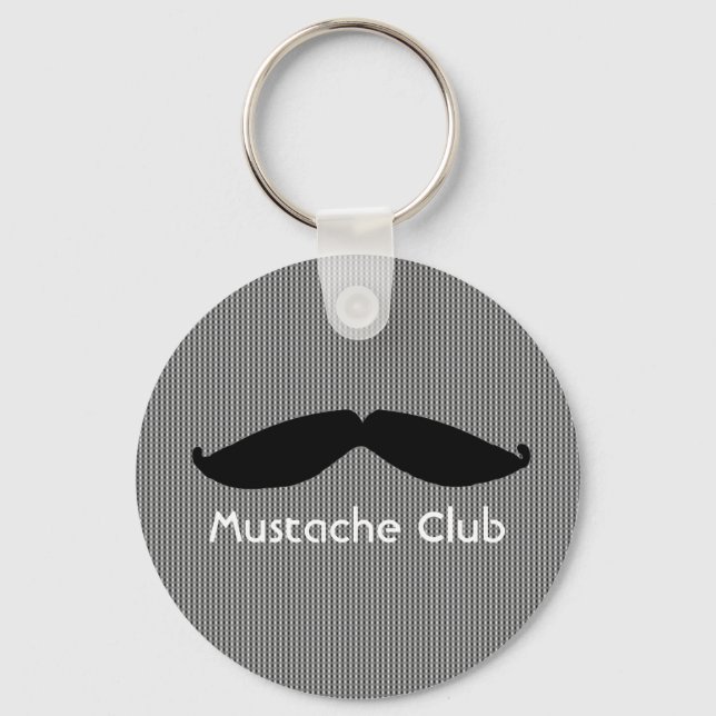 Moustache Club Keychain (Front)