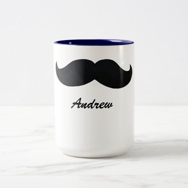 Moustache coffee mug funny personalized mug (Center)