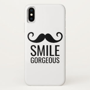 Moustache COLORIZE the Background iPhone X Case