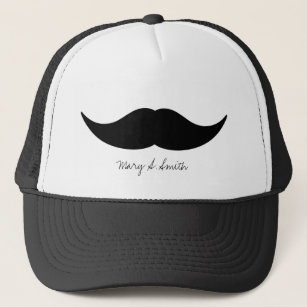 Moustache Custom Name Trucker Hat