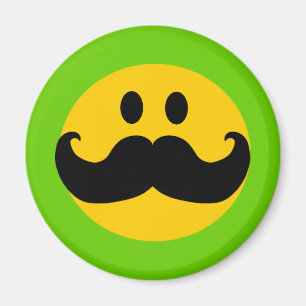 Moustache Customizable background colour) Magnet