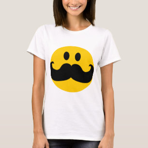Moustache Customizable background colour) T-Shirt