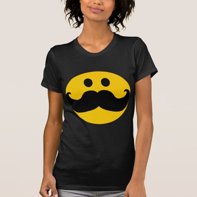 Moustache Customizable background colour) T-Shirt (Front)