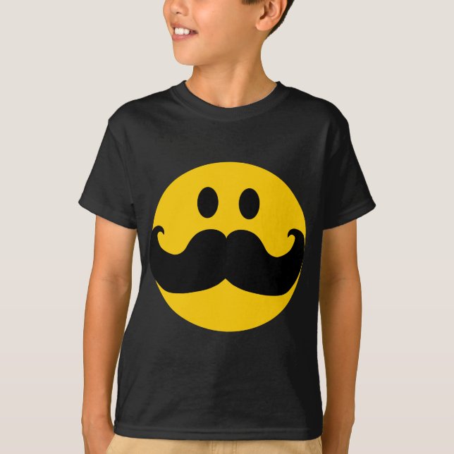 Moustache Customizable background colour) T-Shirt (Front)