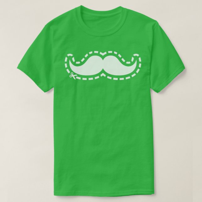 Moustache cut out  T-Shirt (Design Front)