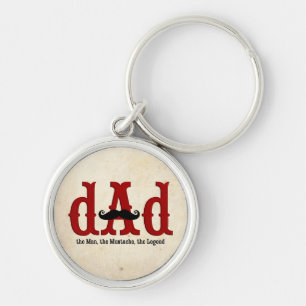 Moustache Dad Keychain