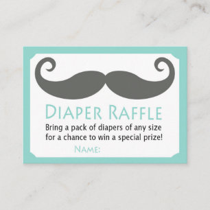 Moustache Diaper Raffle Tickets