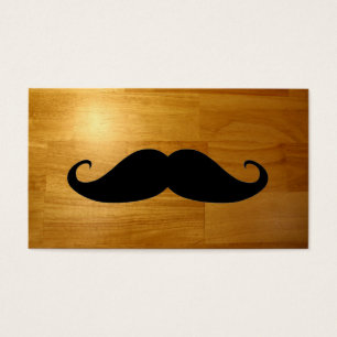 Moustache drôle sur l'arrière - plan en bois