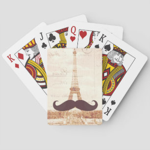 Moustache Eiffel Tower Playing Cards