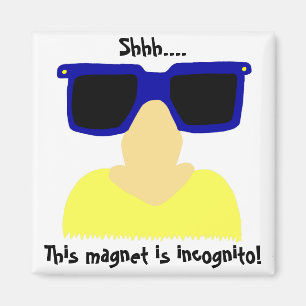 Moustache et aimant incognito en verre
