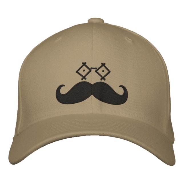 Moustache Eyeware Embroidered Hat (Front)