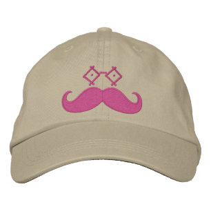 Moustache Eyeware PINK Embroidered Hat