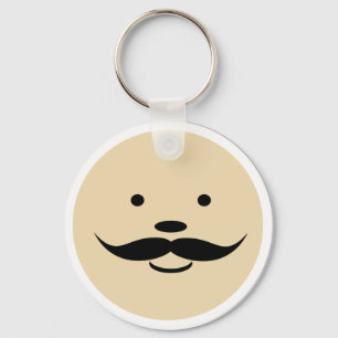 Moustache / face / father's day / gift for father keychain
