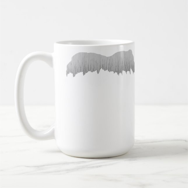 Moustache Fit for a Genius Coffee Mug (Left)