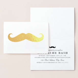 Moustache Foil Card