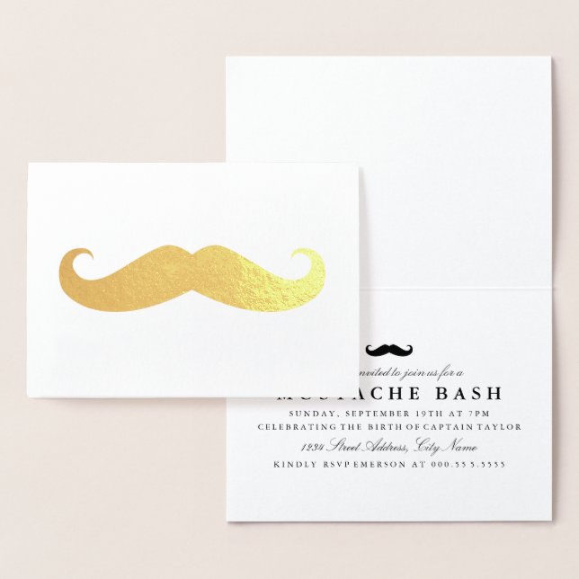 Moustache Foil Card (Display)