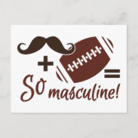 Moustache & Football carte postale personnalisée