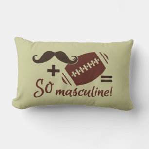 Moustache & Football custom colour throw pillow