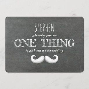 Moustache Funny Groomsman or Best Man Proposal Invitation