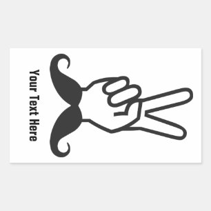 Moustache gagnante autocollants personnalisés