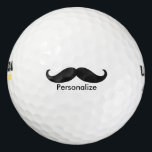 Moustache Golf Balls<br><div class="desc">retro moustache personalized with your text</div>