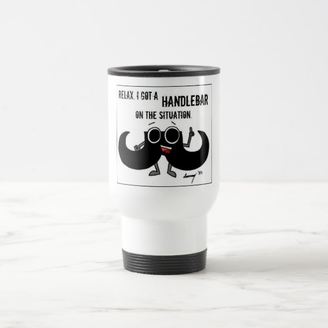 Moustache 'GOT A HANDLEBAR ON THE SITUATION' Mug (Center)
