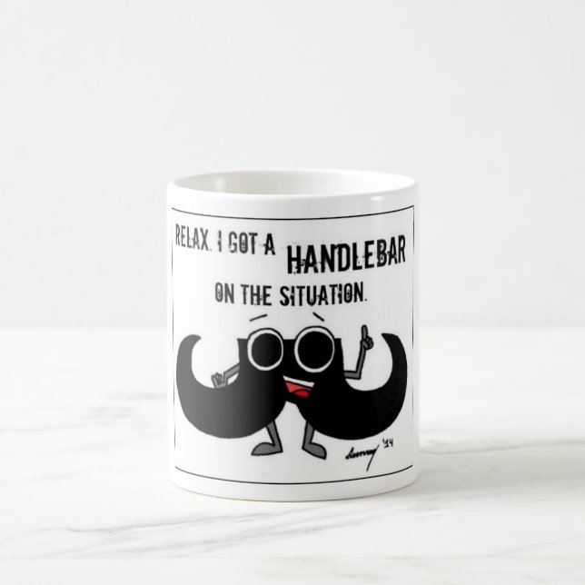 Moustache 'GOT A HANDLEBAR ON THE SITUATION' Mug (Center)