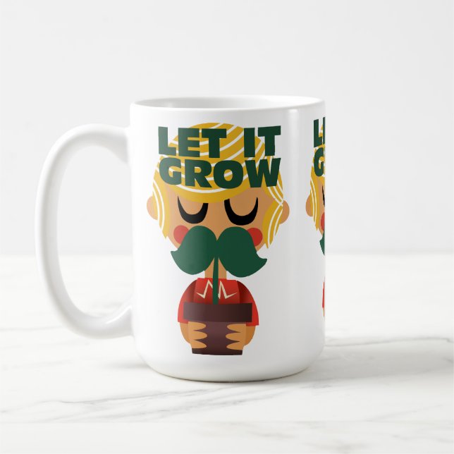 Moustache Growth Adventure Coffee Mug (Left)