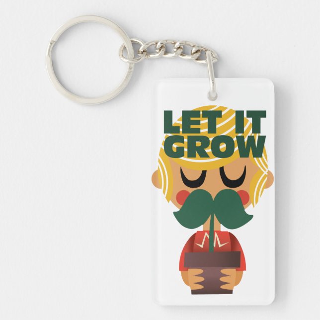 Moustache Growth Adventure Keychain (Front)