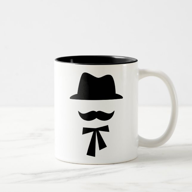 Moustache & Hat Pictogram Mug (Right)