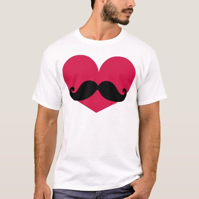 Moustache Heart T-Shirt (Front)