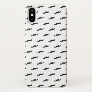 Moustache hipster pattern 2 iPhone x case