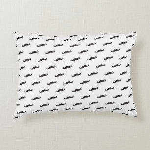 Moustache hipster pattern 2 decorative pillow