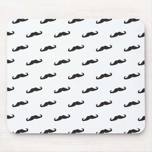 Moustache hipster pattern 2 mouse pad (Front)
