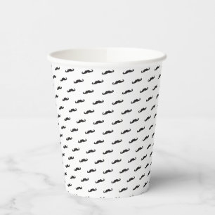 Moustache hipster pattern 2 paper cups