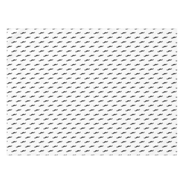 Moustache hipster pattern 2 tablecloth (Front (Horizontal))